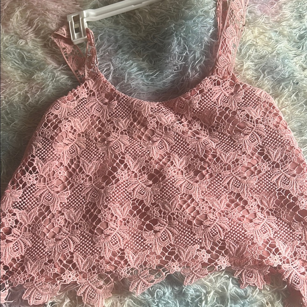 Pink Lace Women's Top